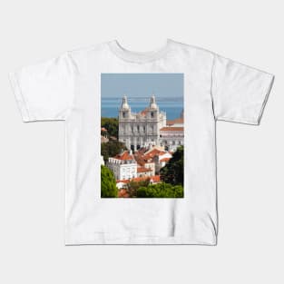 Igreja de Sao Vicente de Fora in Alfama, Lisbon, Portugal Kids T-Shirt